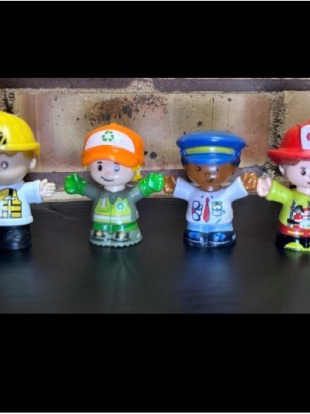 Fisher Price Little People Lot  Firefighter Construction Police Workers Figures